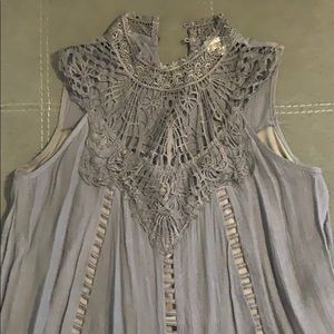 Boutique lace neck summer dress